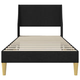 Bed Frame with Headboard Black 90 x 190 cm Fabric 42027377
