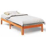 Bed Frame without Mattress Wax Brown 80x200 cm Solid Wood Pine 859216
