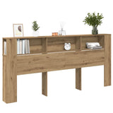 Headboard Cabinet with Shelf Artisan Oak 220 x 18.5 x 102.5 cm 862091
