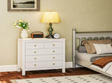 Elegant Chest of Five Drawers - White T3398P330519