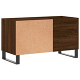 Record Cabinet Brown Oak 85x38x48 cm Engineered Wood 831715