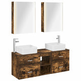 Bathroom Furniture Set 5 pcs Smoked Oak 3406771