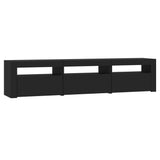 TV Cabinet with LED Lights Black 180x35x40 cm 3152755
