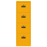 File Cabinet with Drawer Mustard Yellow 45.5 x 42 x 139 cm 891625