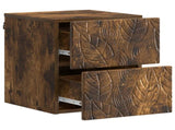 Wall-Mounted Bedside Cabinet 2 pcs Smoked Oak 34.5 x 33 x 40 cm 898816