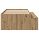 Bed Frame with Drawer Artisan Oak 90 x 190 cm Engineered Wood 3335212