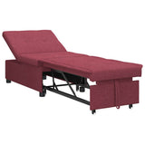 Sofa Bed Wine Red 194 x 50 x 82 cm Plywood 42008585