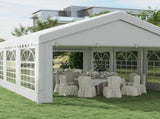 6m x 4m Heavy Duty Garden Gazebo, Galvanised Marquee Party Tent with Removable Sides and Windows for T3398P318643