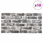 3D Wall Panels with Dark Grey Brick Design 10 pcs EPS 147200