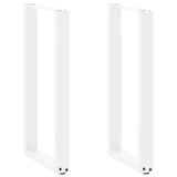Console Table Legs U-Shaped 2 pcs White 28x cm Steel 4013169