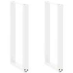 ZNTS Coffee Table Legs U-Shaped 2 pcs White 28x cm Steel 4013169