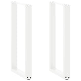 ZNTS Coffee Table Legs U-Shaped 2 pcs White 28x cm Steel 4013169