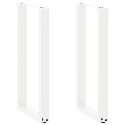 ZNTS Coffee Table Legs U-Shaped 2 pcs White 28x cm Steel 4013169