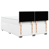 Box Spring Bed with Mattress White 160x200 cm Faux Leather 3286129