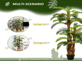 Artificial Plant Tropical Palm in Pot, Fake Plants for Home Indoor Outdoor Decor, 150cm, Green T3398P344700