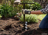 Ground Drill with Handle 100 mm with Extension Tube 9 m Steel 270520