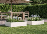Garden Planter 2 pcs White 40 x 40 x 20 cm Cold-rolled Steel 8004983