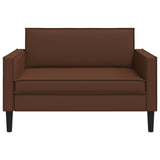 XXL Armchair Brown Faux Leather 42043531