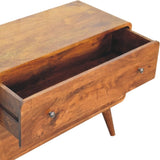 2 Drawer Curved Chestnut Chest IN3410