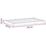 Shower Base Plate Black 101 x 63 x 5.5 cm WPC 42039040