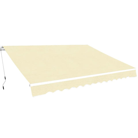 ZNTS Folding Awning Manual Operated 400 cm Cream 275572