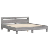 Bed Frame without Mattress Grey Sonoma 160x200 cm 3207411