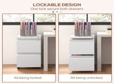2-Drawer Mobile Filing Cabinet, Steel Lockable File Cabinet for Letter, A4 and Legal Size, T3398P343447