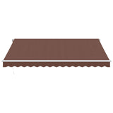 Manual Retractable Awning with LED Brown 400x350 cm 3215388