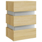 ZNTS LED Bedside Cabinet Sonoma Oak 45x35x67 cm Engineered Wood 326843