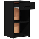 Bedside Cabinets 2 pcs Black 35x34x65 cm Engineered Wood 840579