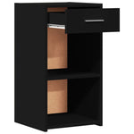 ZNTS Bedside Cabinets 2 pcs Black 35x34x65 cm Engineered Wood 840579