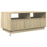 ZNTS Coffee Table with LED Lights Sonoma Oak 90x49x40 cm 839835