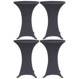 Stretch Table Cover 4 pcs 60 cm Anthracite 279084