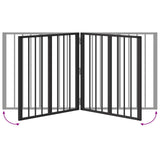 Dog Gate 4 pcs Black 60 x 60 cm Galvanised Steel 892020