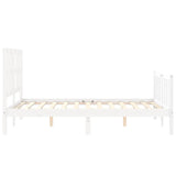 Bed Frame without Mattress White 140x200 cm Solid Wood Pine 3192232