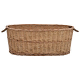 Firewood Basket with Carrying Handles 88x57x34 cm Natural Willow 286984