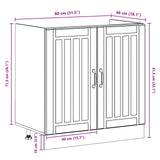 Sink Base Cabinet Lucca 2 pcs White Engineered Wood 3315011