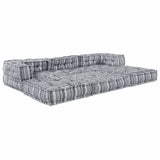 Modular Sofa 3 pcs Grey Print Fabric 3315097