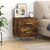 Bedside Cabinet Smoked Oak 40x35x47.5 cm Engineered Wood 827270