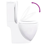 Ceramic Toilet Back Water Flow White 240376