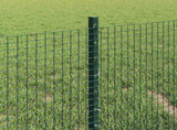 Welded Wire Fence with Post 10 x 0.4 m PVC-Coated Steel Green 3336429