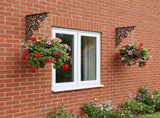 Wall Shelf Brackets 12 pcs Black 24 x 24 x 3.5 cm Steel 42038824