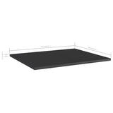 805279 Bookshelf Boards 8 pcs High Gloss Black 60x50x1,5 cm Engineered Wood