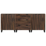 Bathroom Furniture Set with Drawer 3 pcs Brown Engineered Wood 3310053