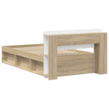 Bed Frame with Storage Sonoma Oak 90 x 190 cm Engineered Wood 3433333