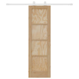 Sliding Door Natural and White 61 x 198.5 cm Solid Pine Wood 3445467