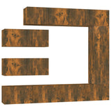 7 Piece TV Cabinet Set Smoked Oak Engineered Wood 3114563