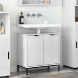 Bathroom Sink Cabinet High gloss white 60.5 x 33.5 x 61 cm 883418