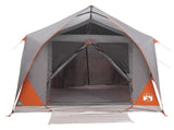 Tunnel Tent Grey and Orange 8-Person Polyester and Steel 42028659