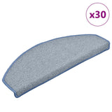 Stair Mats 30 pcs 65x24x4 cm Light Grey and Blue Half Round Large 3365764